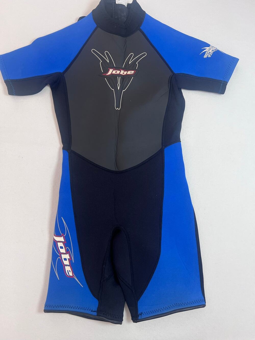 Jobe Youth 12 Blue Black Shorty Wetsuit Neoprene Back Zip Watersports Surf